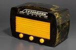 Dark Green Swirl Stewart Warner 62T36 Catalin Radio with Yellow